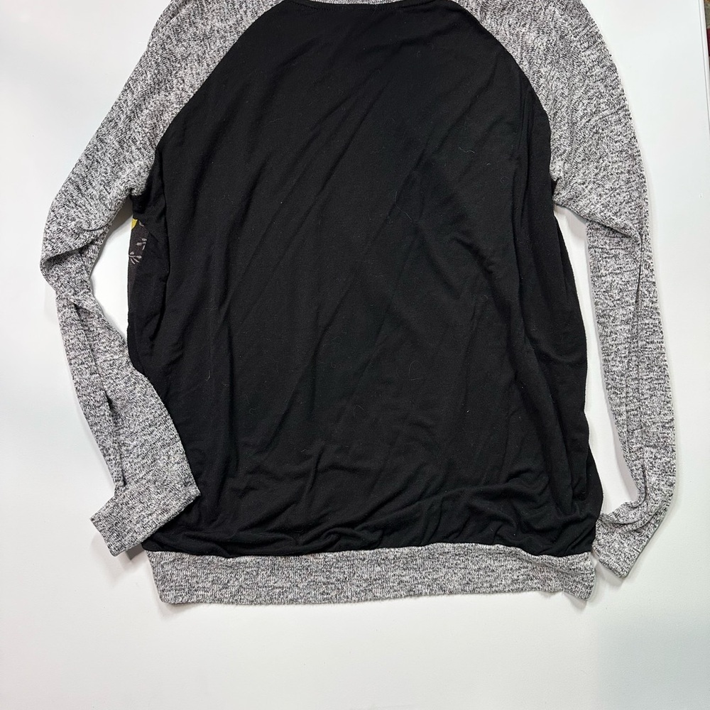 Kut from the Kloth Floral Print Blouse - Black and Gray - Picture 4 of 4
